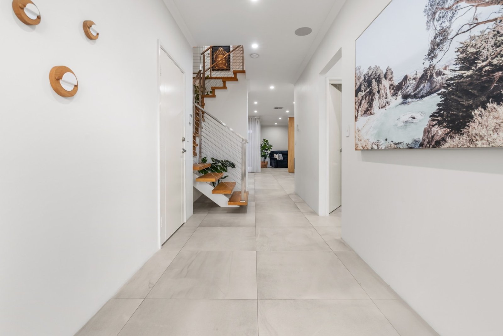 Show how the spaces connect.