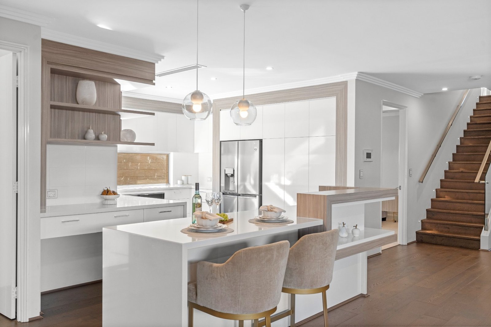 Kitchen and dining space at Cavendish Boulevard