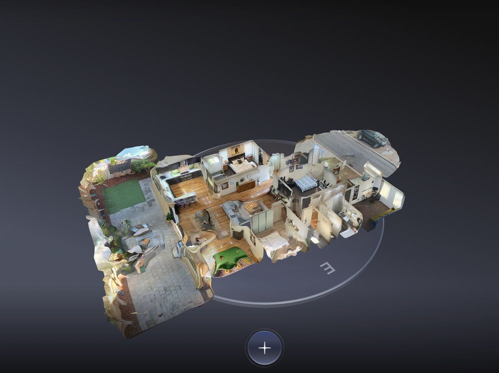 3D dollhouse view of a property virtual tour